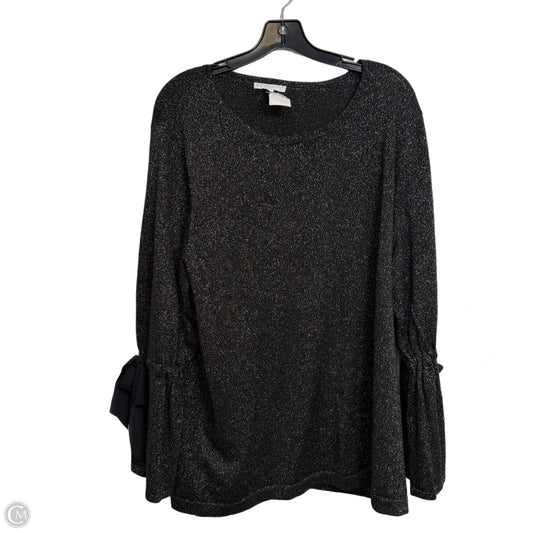 Top Long Sleeve By Talbots In Black, Size: 3x