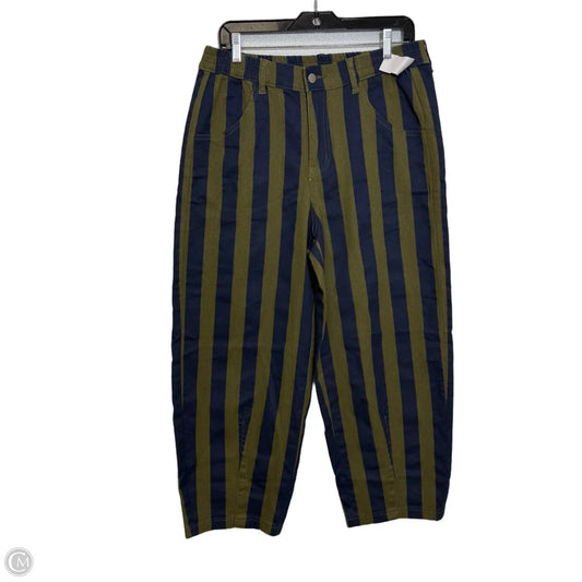 Jeans Cropped By Clothes Mentor In Blue & Green, Size: 10