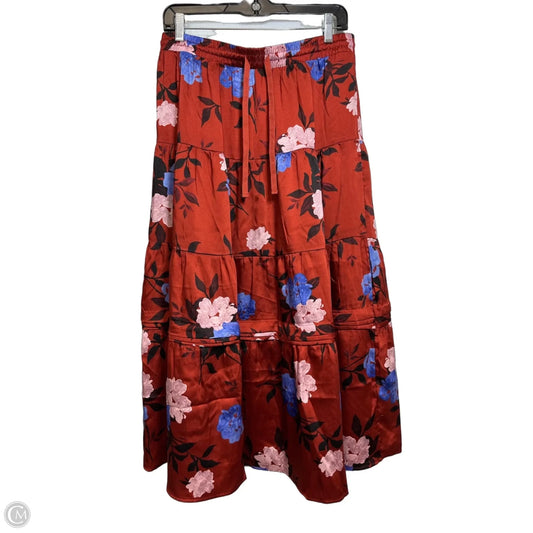 Skirt Maxi By Time And Tru In Red, Size: M