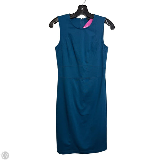 Dress Casual Midi By Ann Taylor In Blue, Size: Xs