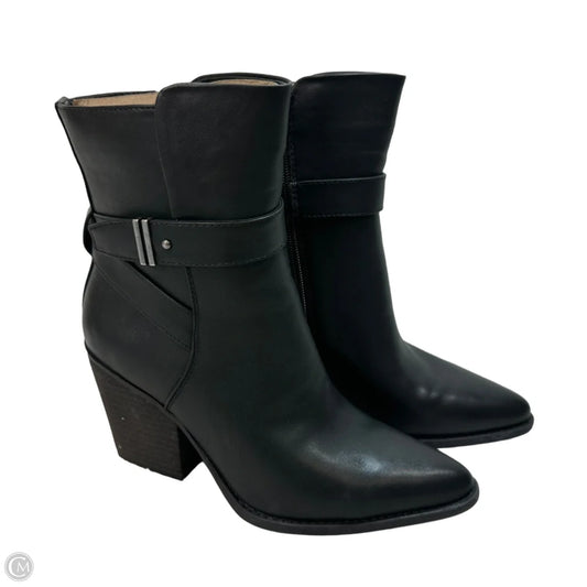 Boots Ankle Heels By Clothes Mentor In Black, Size: 7