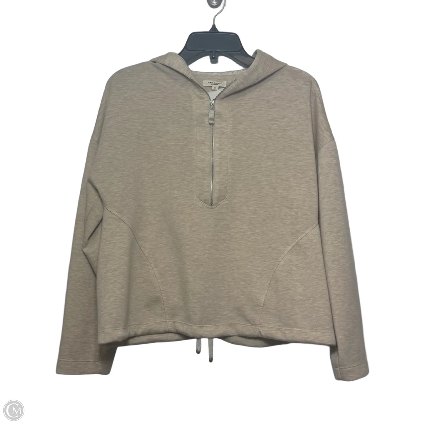Sweatshirt Hoodie By Max Studio In Tan, Size: M