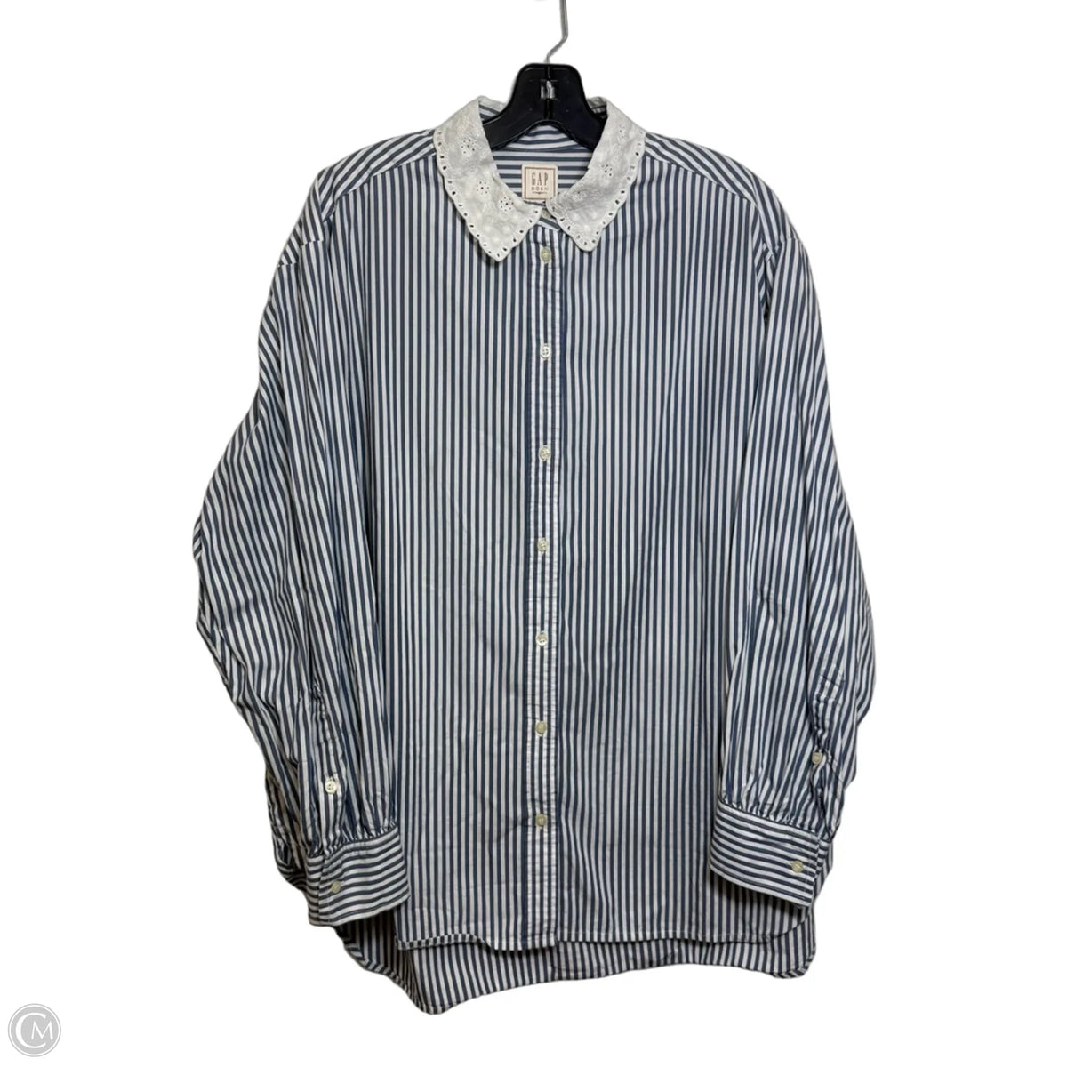Top Long Sleeve By Gap In Striped Pattern, Size: L
