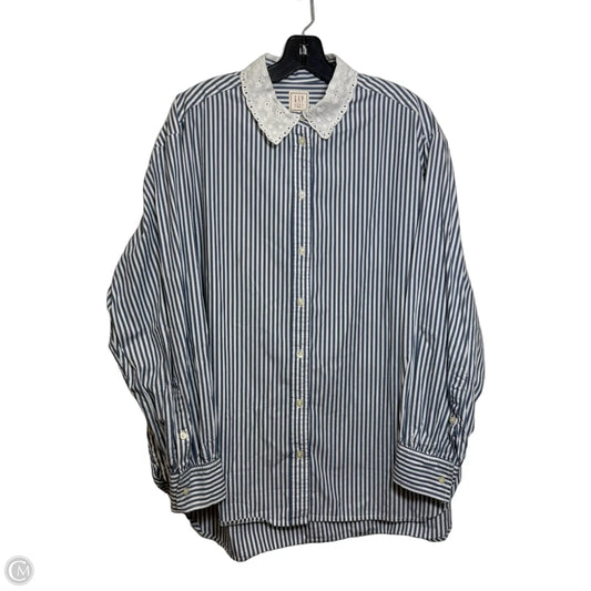 Top Long Sleeve By Gap In Striped Pattern, Size: L