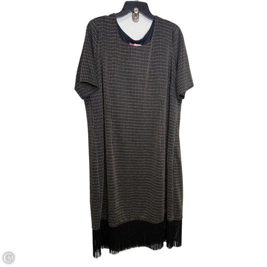 Dress Casual Midi By Isaac Mizrahi Live Qvc In Gold, Size: 2x