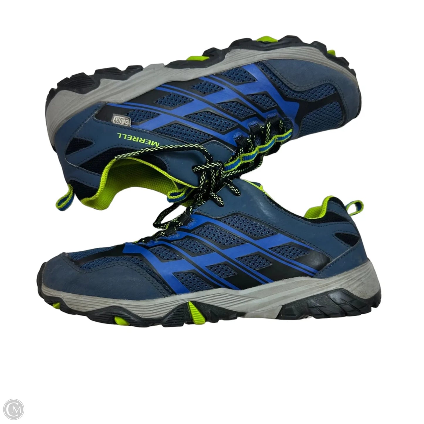 Shoes Flats By Merrell In Blue & Green, Size: 7