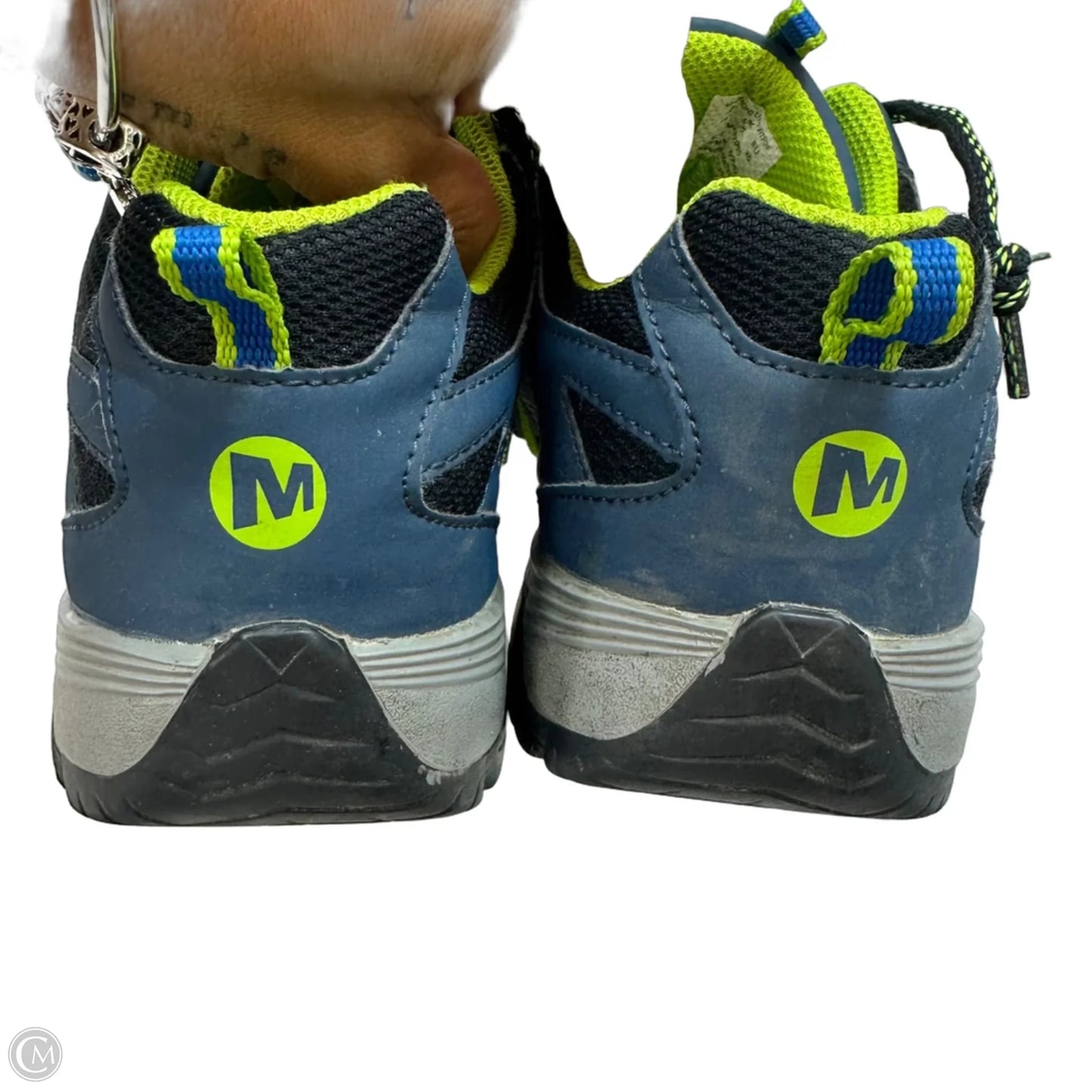 Shoes Flats By Merrell In Blue & Green, Size: 7