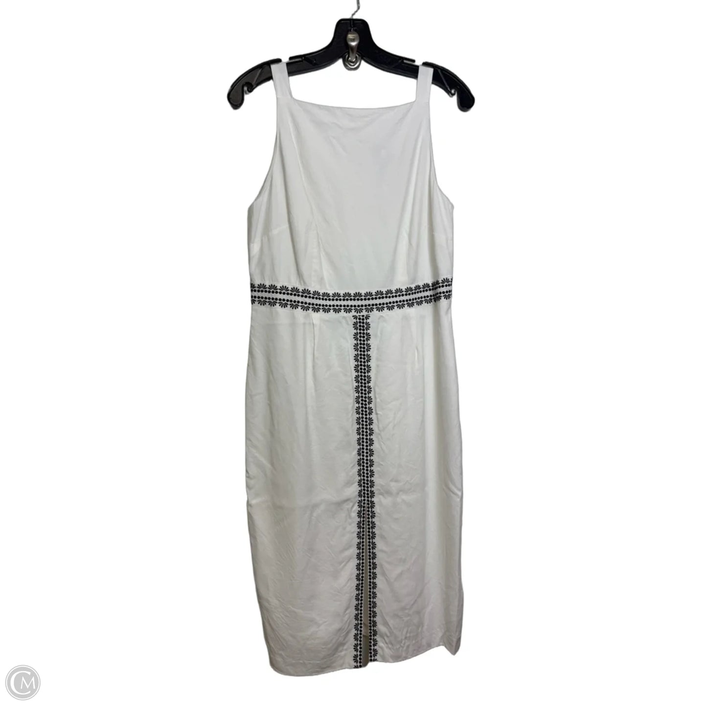 Dress Casual Midi By Ann Taylor In White, Size: 8p