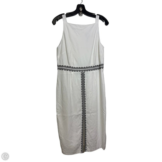 Dress Casual Midi By Ann Taylor In White, Size: 8p