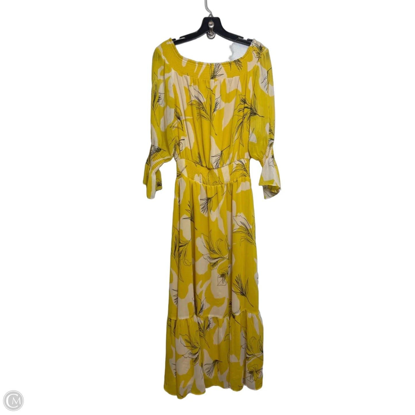 Dress Casual Maxi By Chicos In Yellow, Size: 6