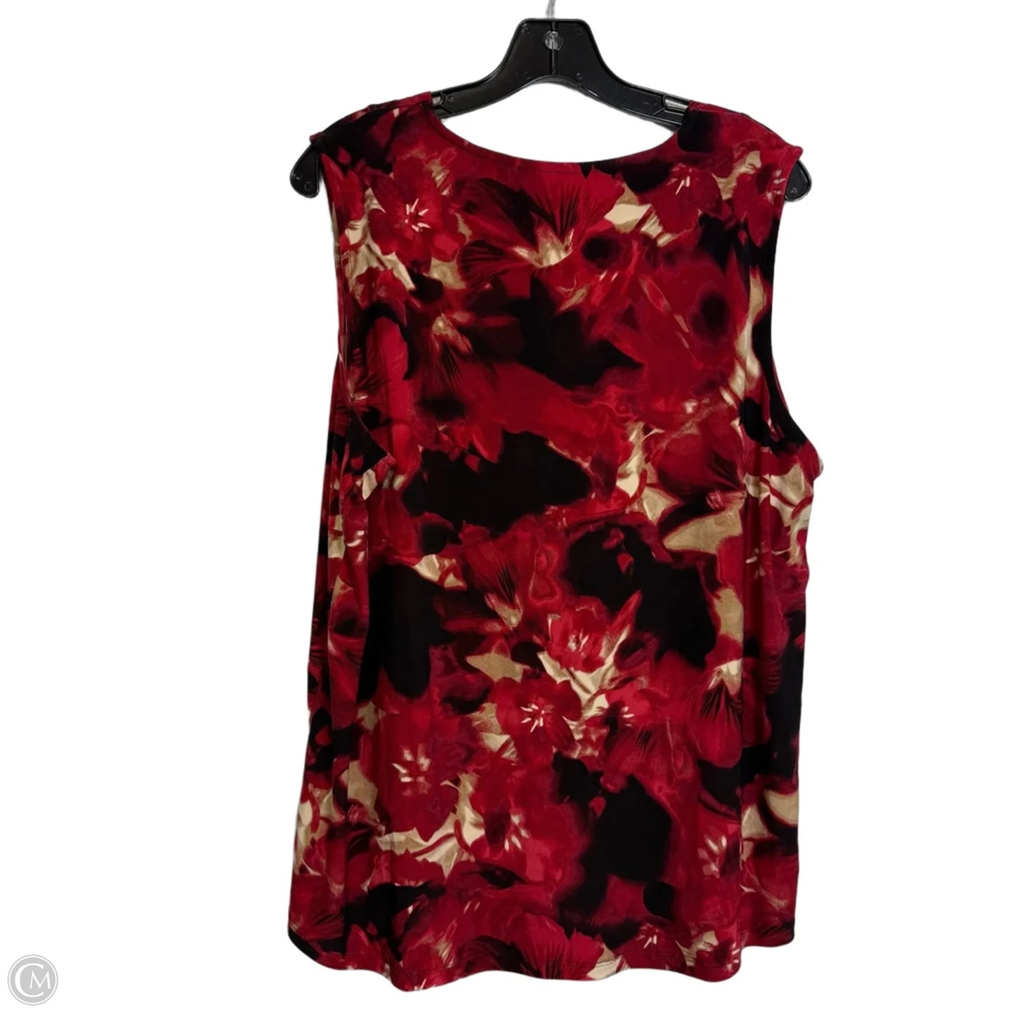 Top Sleeveless By Anne Klein In Red, Size: L