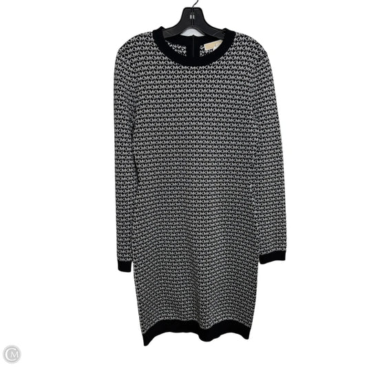 Dress Designer By Michael Kors In Black & Silver, Size: M