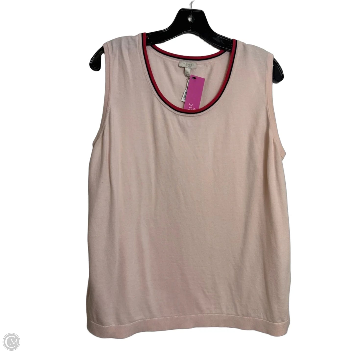 Top Sleeveless By Talbots In Pink, Size: 3x