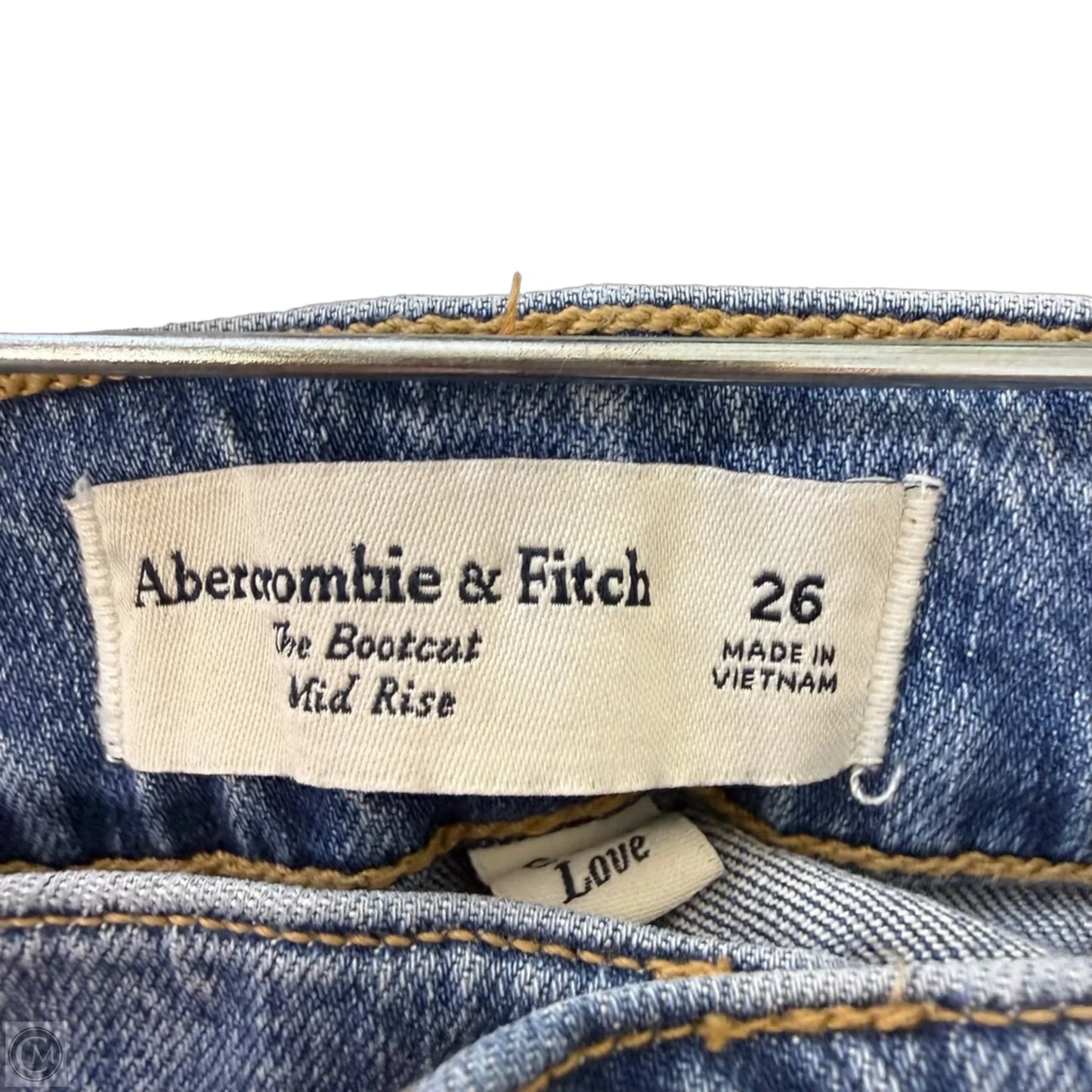 Jeans mid rise boot cut By Abercrombie And Fitch In Blue Denim, Size: 2