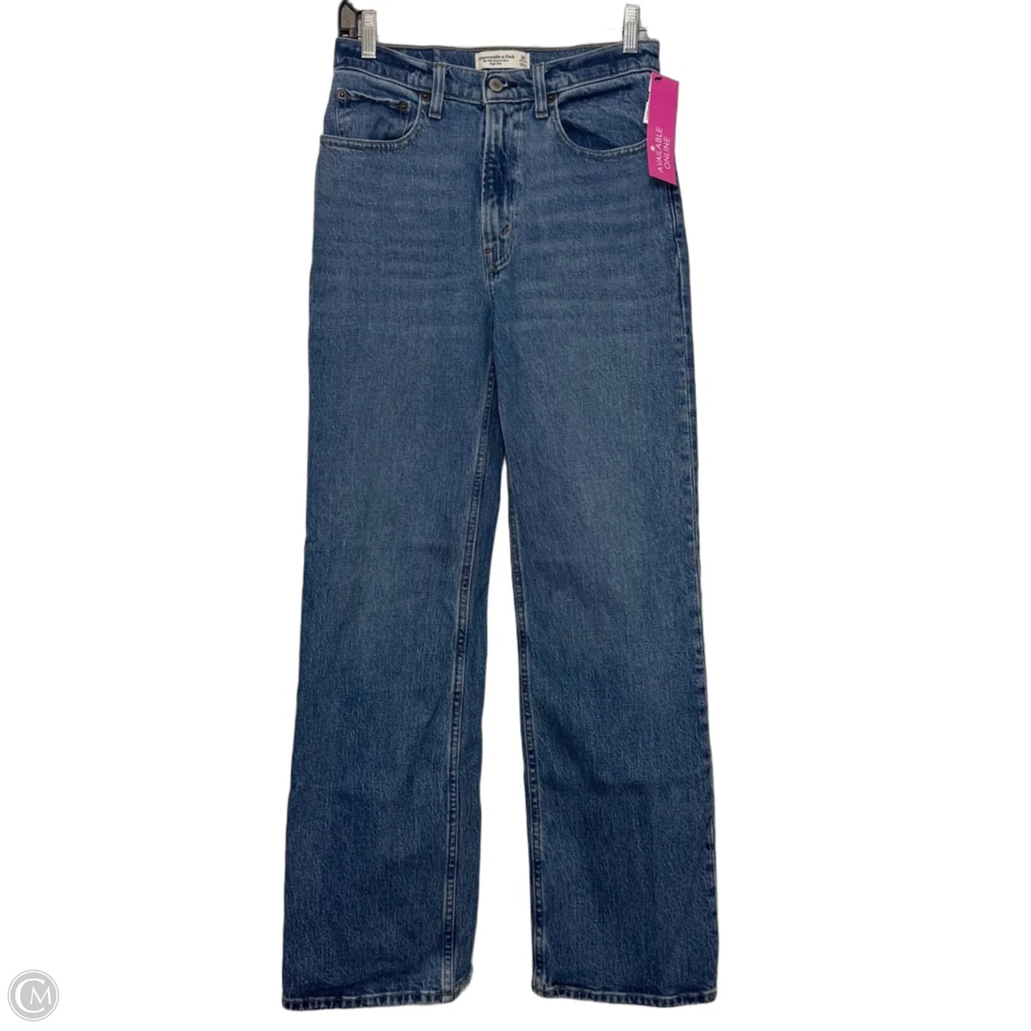Jeans 90s relaxed high rise Straight By Abercrombie And Fitch In Blue Denim, Size: 2