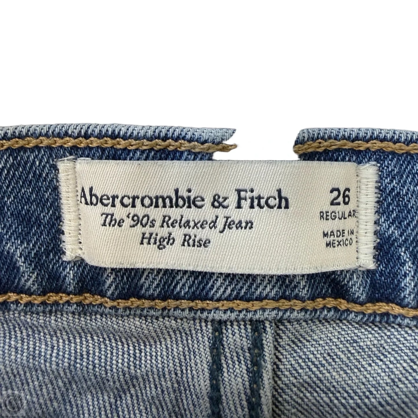 Jeans 90s relaxed high rise Straight By Abercrombie And Fitch In Blue Denim, Size: 2