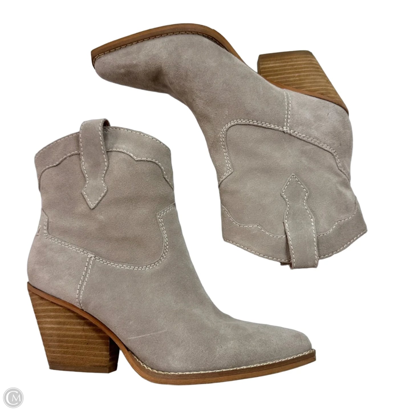 Boots Ankle Heels By Zodiac In Taupe, Size: 8.5