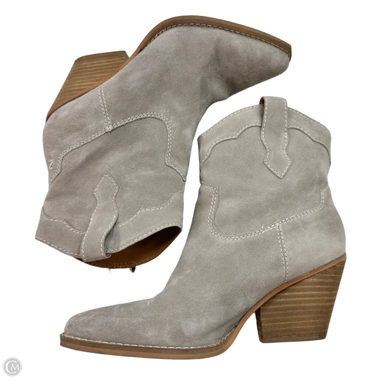 Boots Ankle Heels By Zodiac In Taupe, Size: 8.5