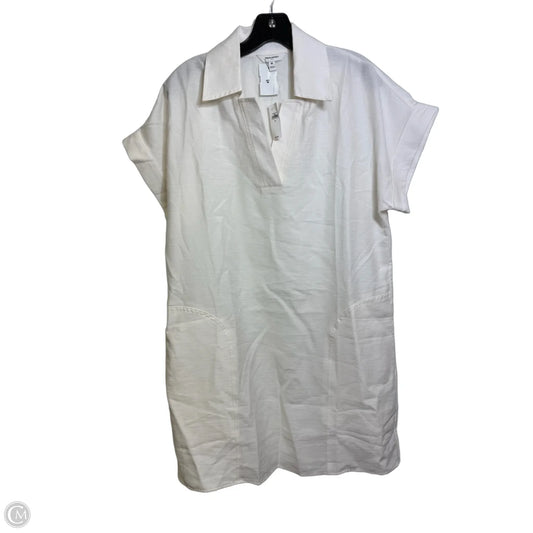 Dress Casual Midi By Banana Republic In Cream, Size: M