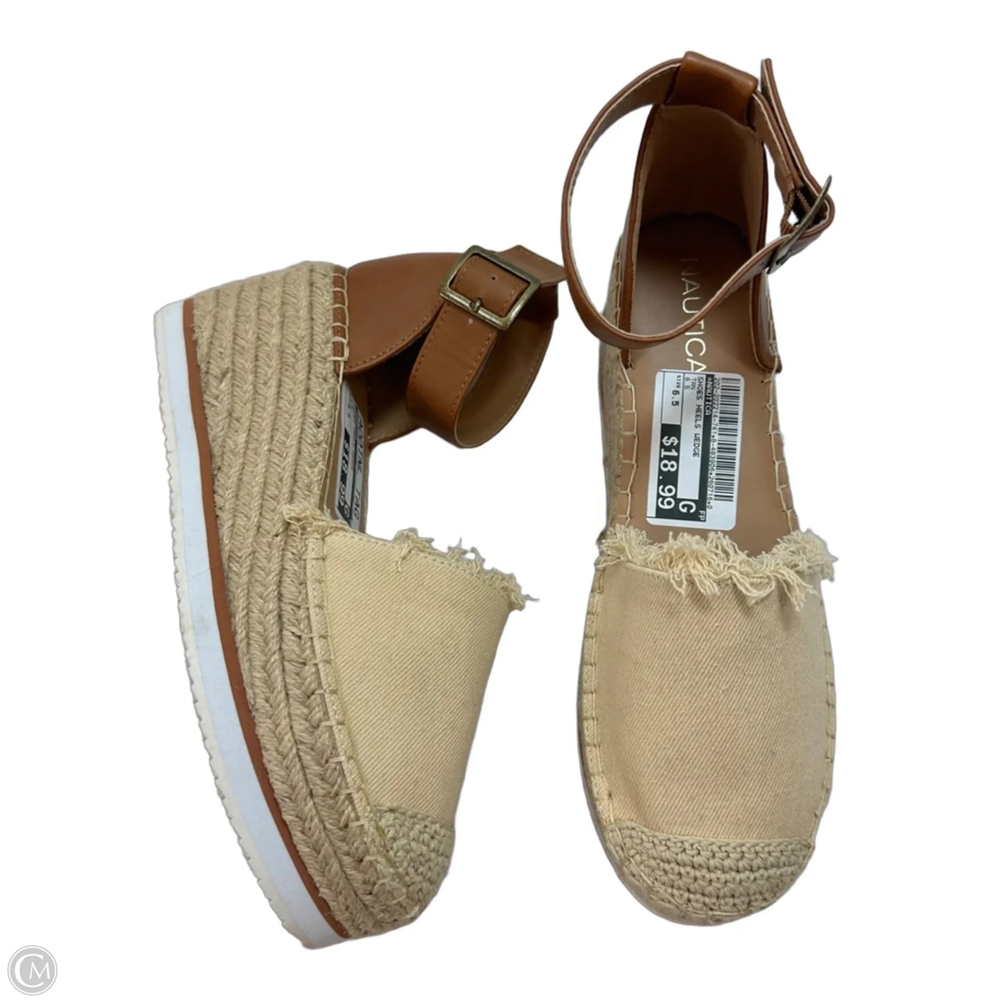 Shoes Heels Wedge By Nautica In Tan, Size: 6.5