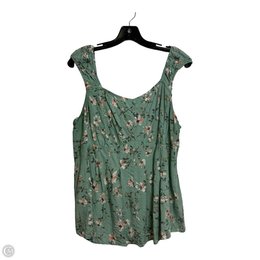 Top Sleeveless By Torrid In Teal, Size: 2x