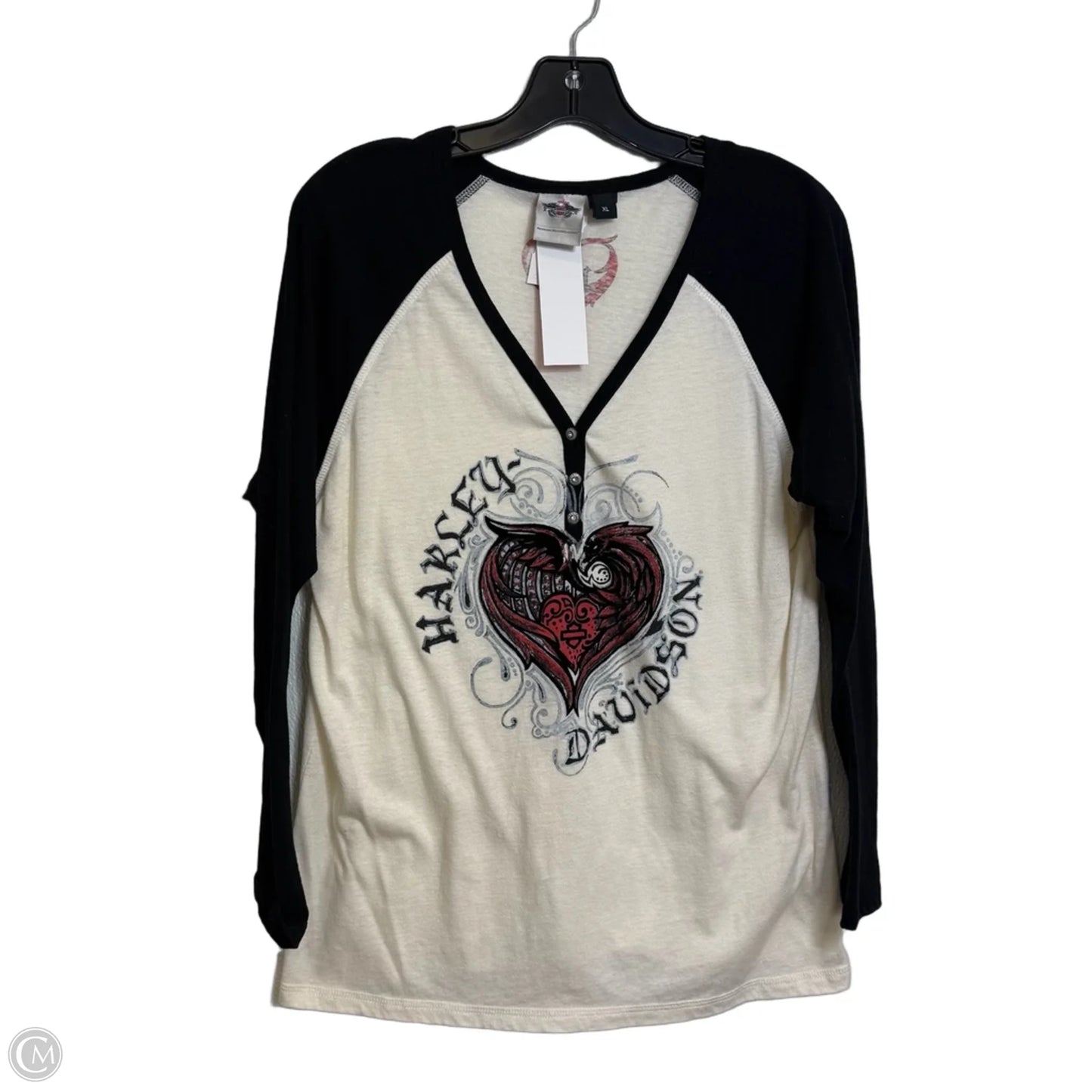 Top Long Sleeve Basic By Harley Davidson In White, Size: Xs