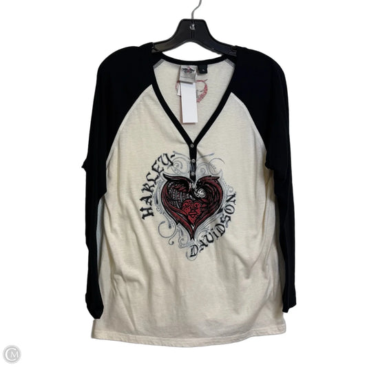 Top Long Sleeve Basic By Harley Davidson In White, Size: Xs