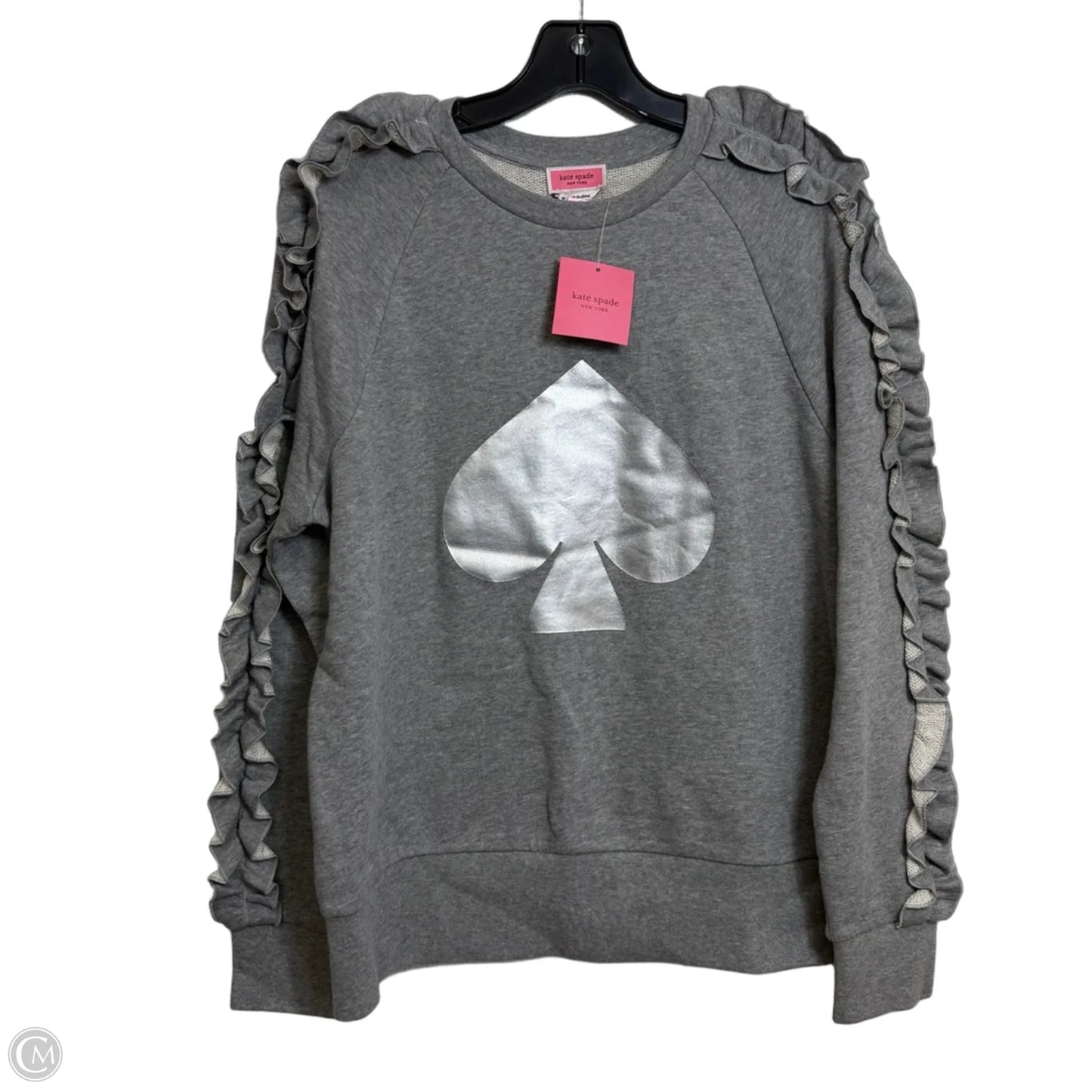 Sweatshirt Designer By Kate Spade In Grey, Size: M