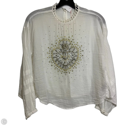 Top Long Sleeve By Free People In Ivory, Size: Xs