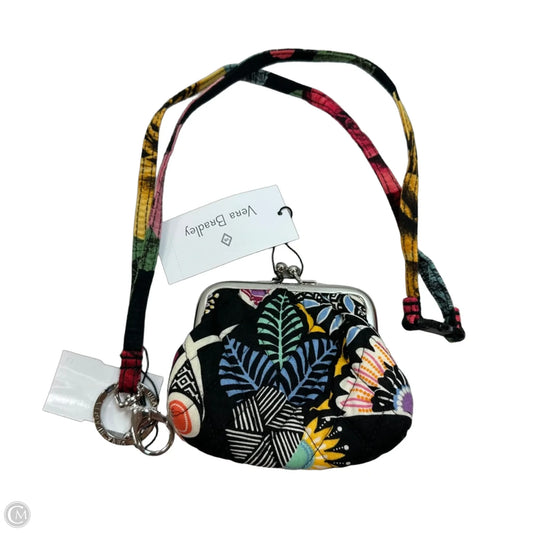 Kisslock coin purse and lanyard By Vera Bradley, Size: