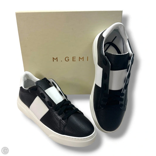Shoes Sneakers By M. Gemi In Black & White, Size: 40