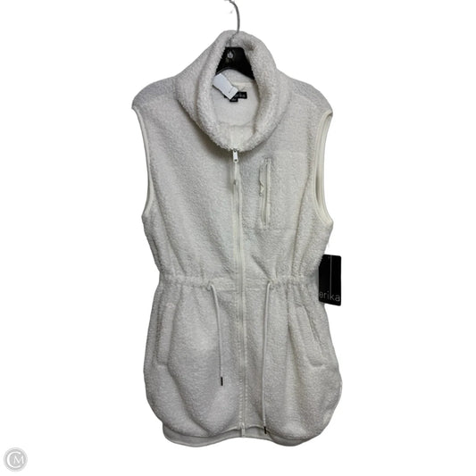 Vest Faux Fur & Sherpa By Clothes Mentor In White, Size: L