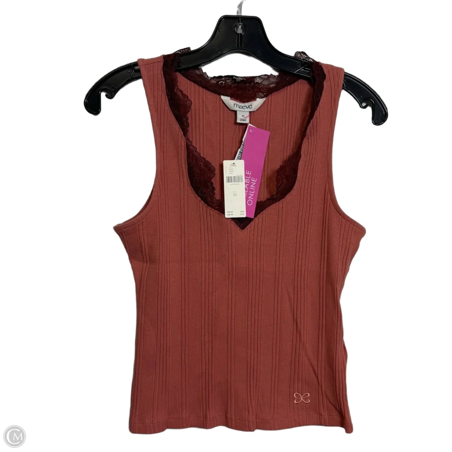 Top Short Sleeve Basic By Maeve In Pink, Size: Xs