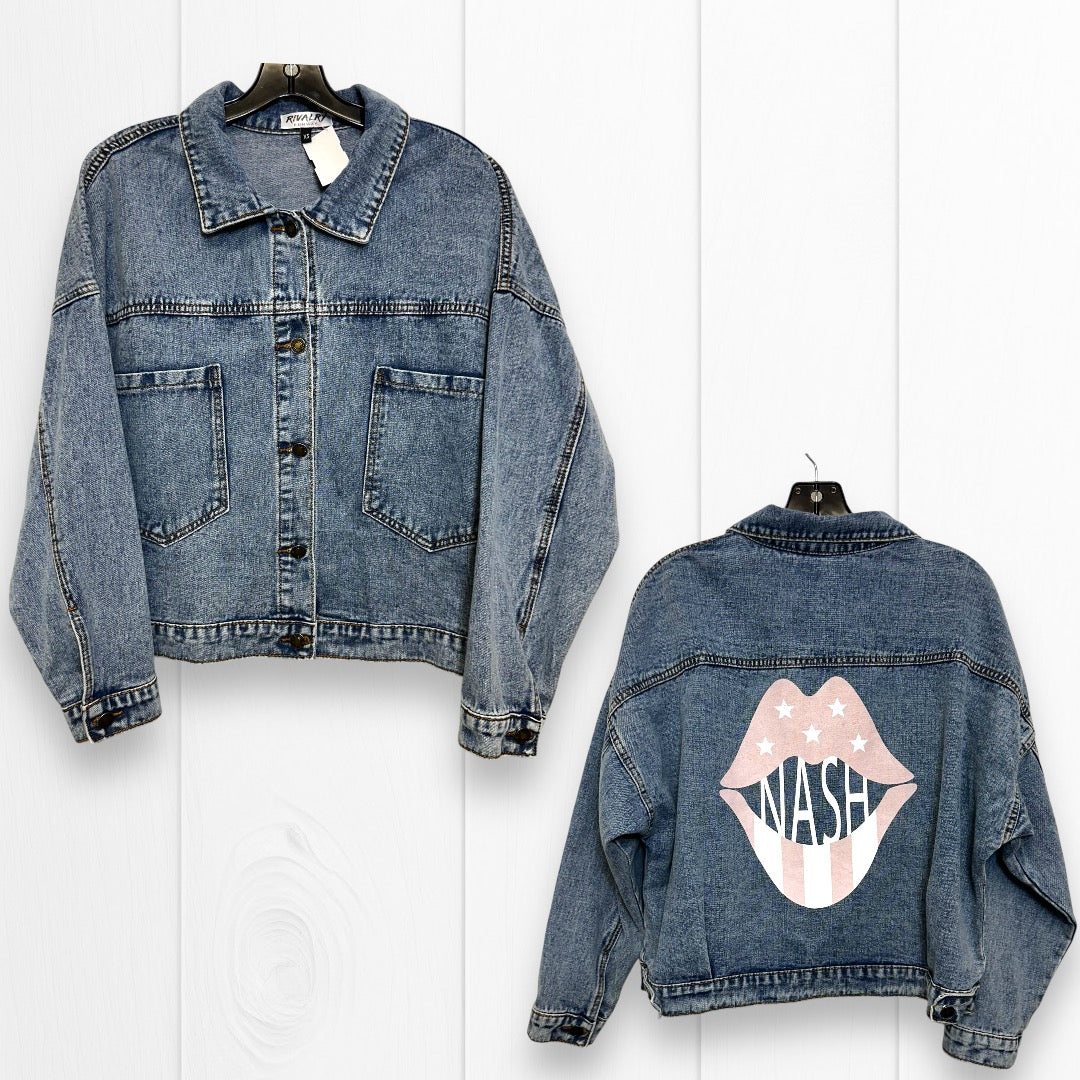 Jacket Denim By RIVALRY RUNWAY In denim, Size: Xs