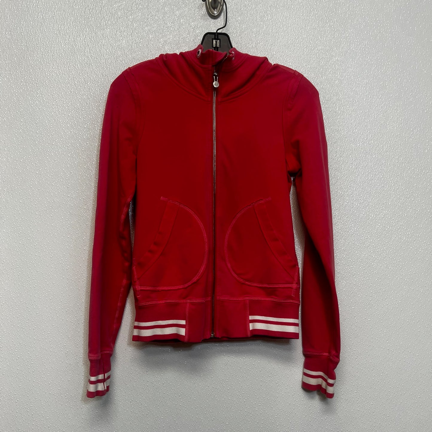 Athletic Jacket By Lululemon In Orange, Size: S