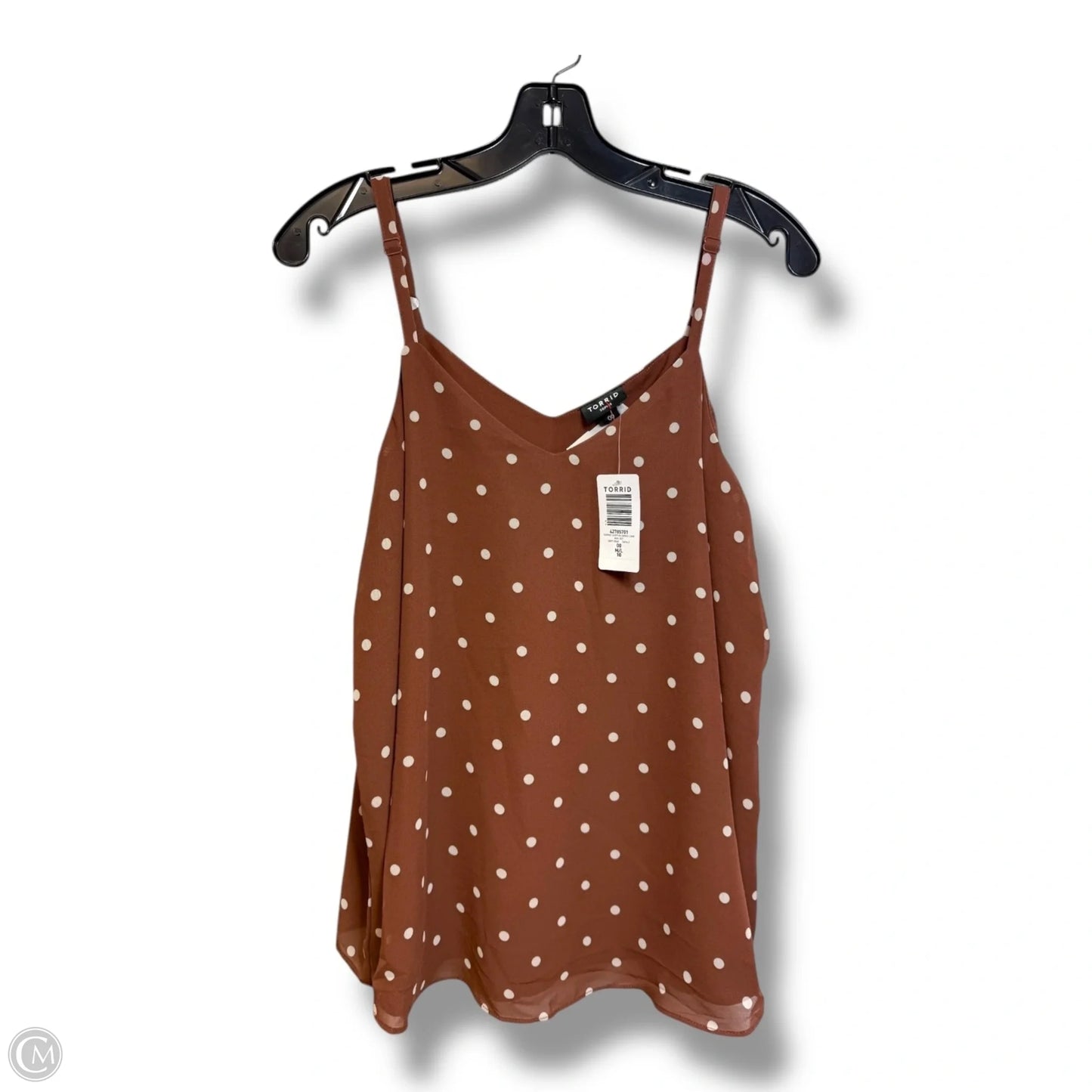 Top Sleeveless By Torrid In Polkadot Pattern, Size: M