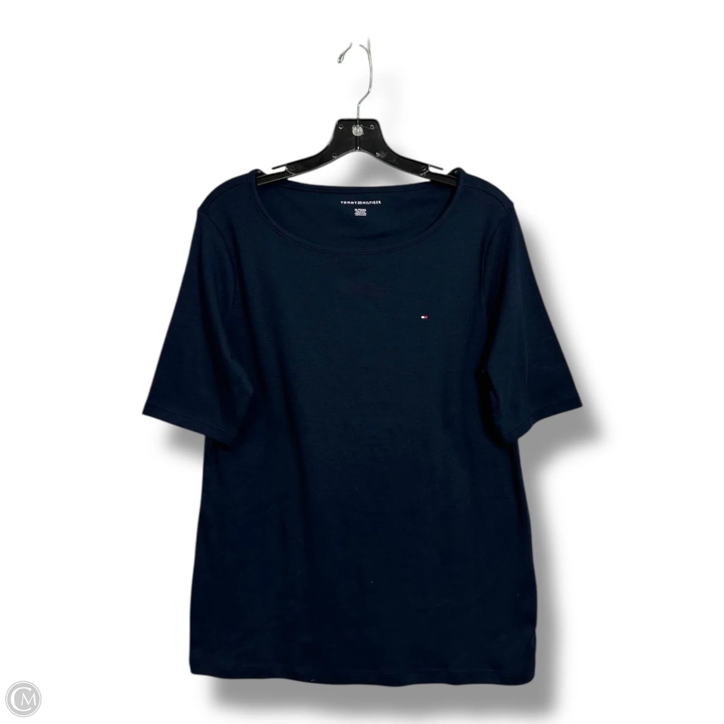 Top Short Sleeve By Tommy Hilfiger In Navy, Size: Xl