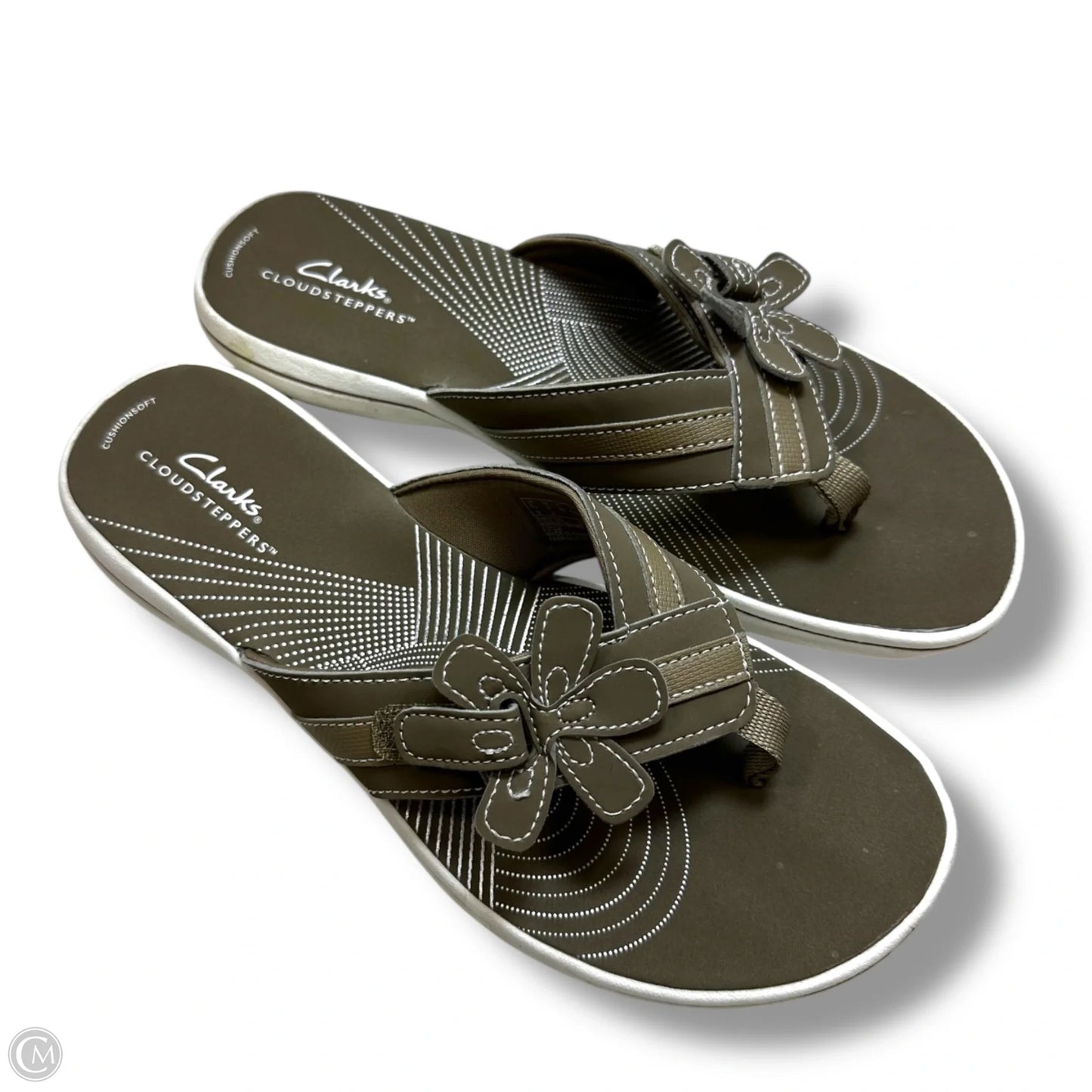 Sandals Flats By Clarks In Tan, Size: 9