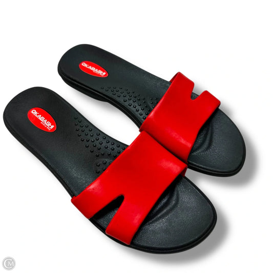 Sandals Flats By Clothes Mentor In Red, Size: 9