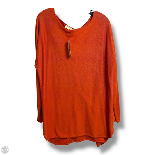 Top Long Sleeve Designer By Michael Kors In Orange, Size: L
