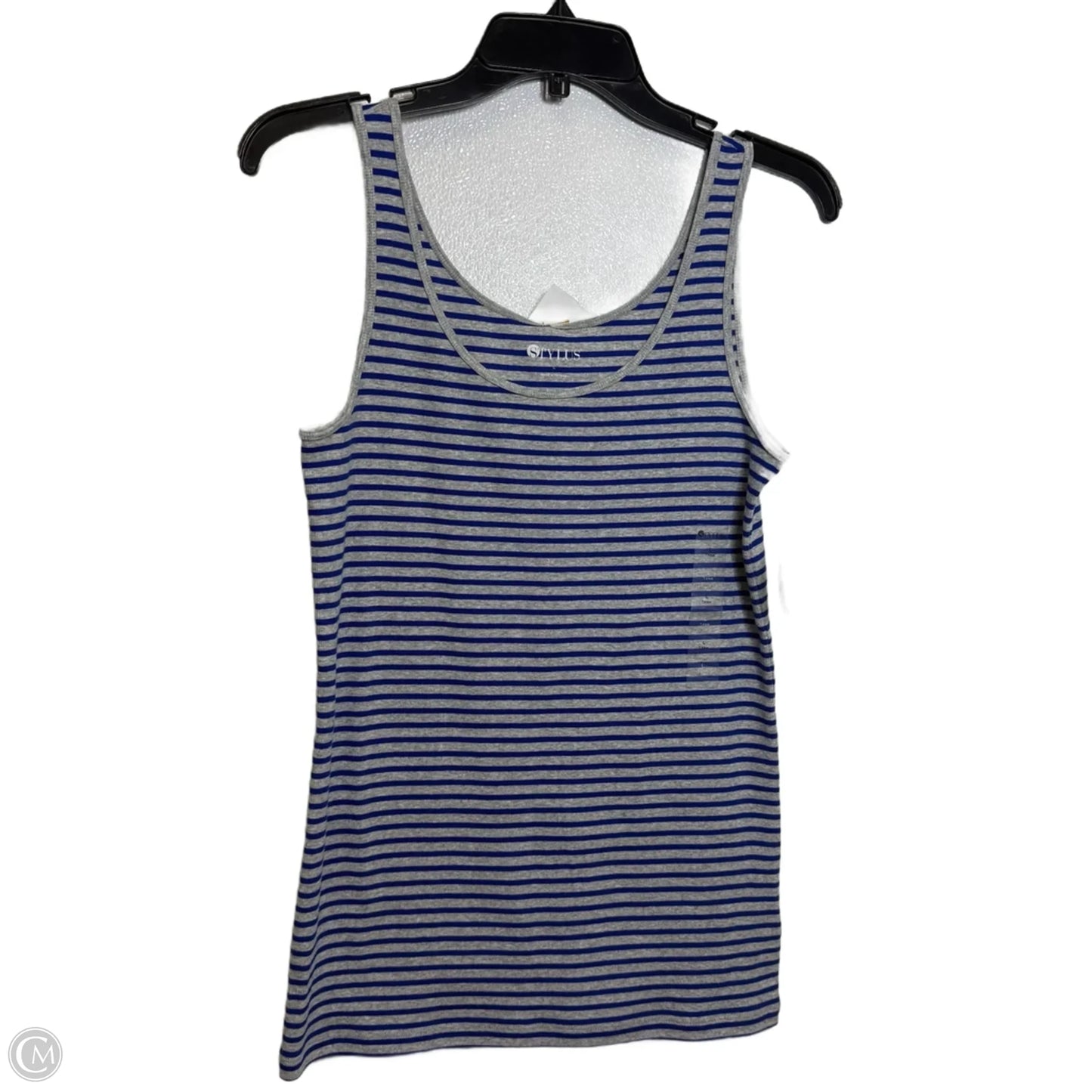 Top Sleeveless By Stylus In Striped Pattern, Size: L