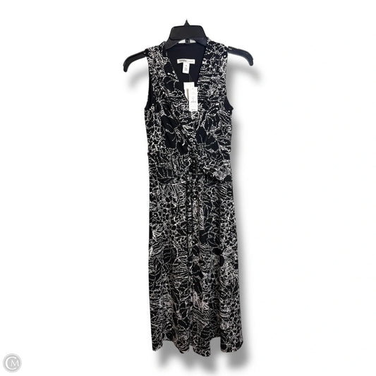 Dress Casual Midi By Clothes Mentor In Black & White, Size: 00