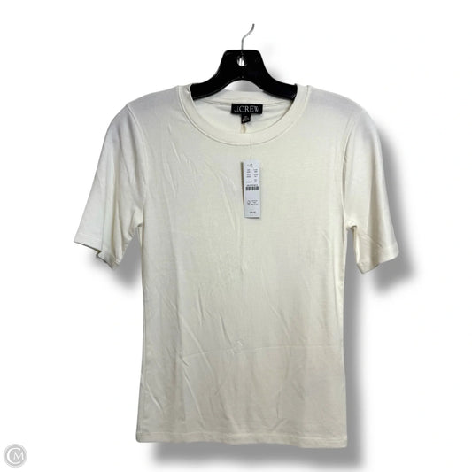 Top Short Sleeve By J. Crew In Cream, Size: Xs