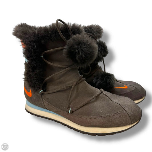 Boots Ankle Flats By Nike In Brown, Size: 10