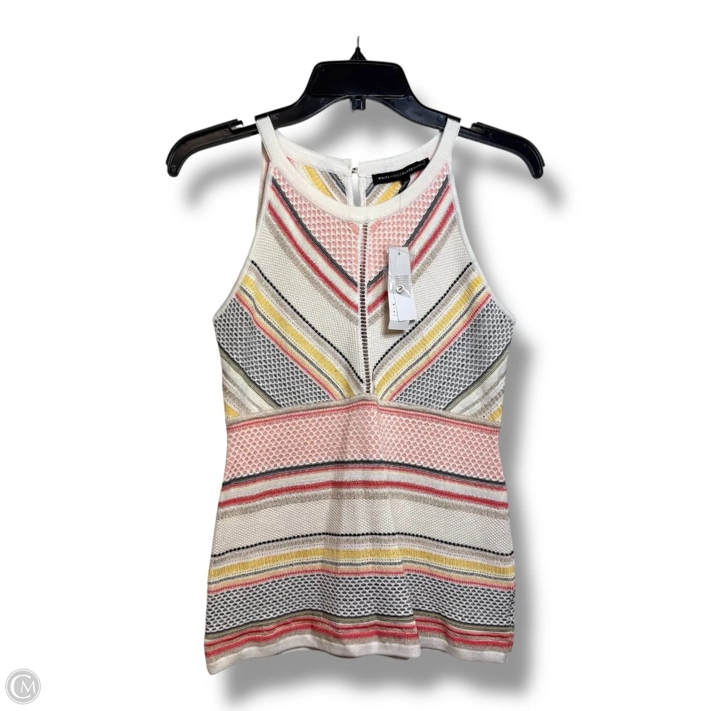 Top Sleeveless By White House Black Market In Pink & White, Size: Xs