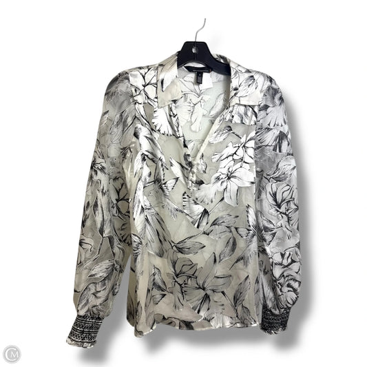 Top Long Sleeve By White House Black Market In Black & White, Size: S