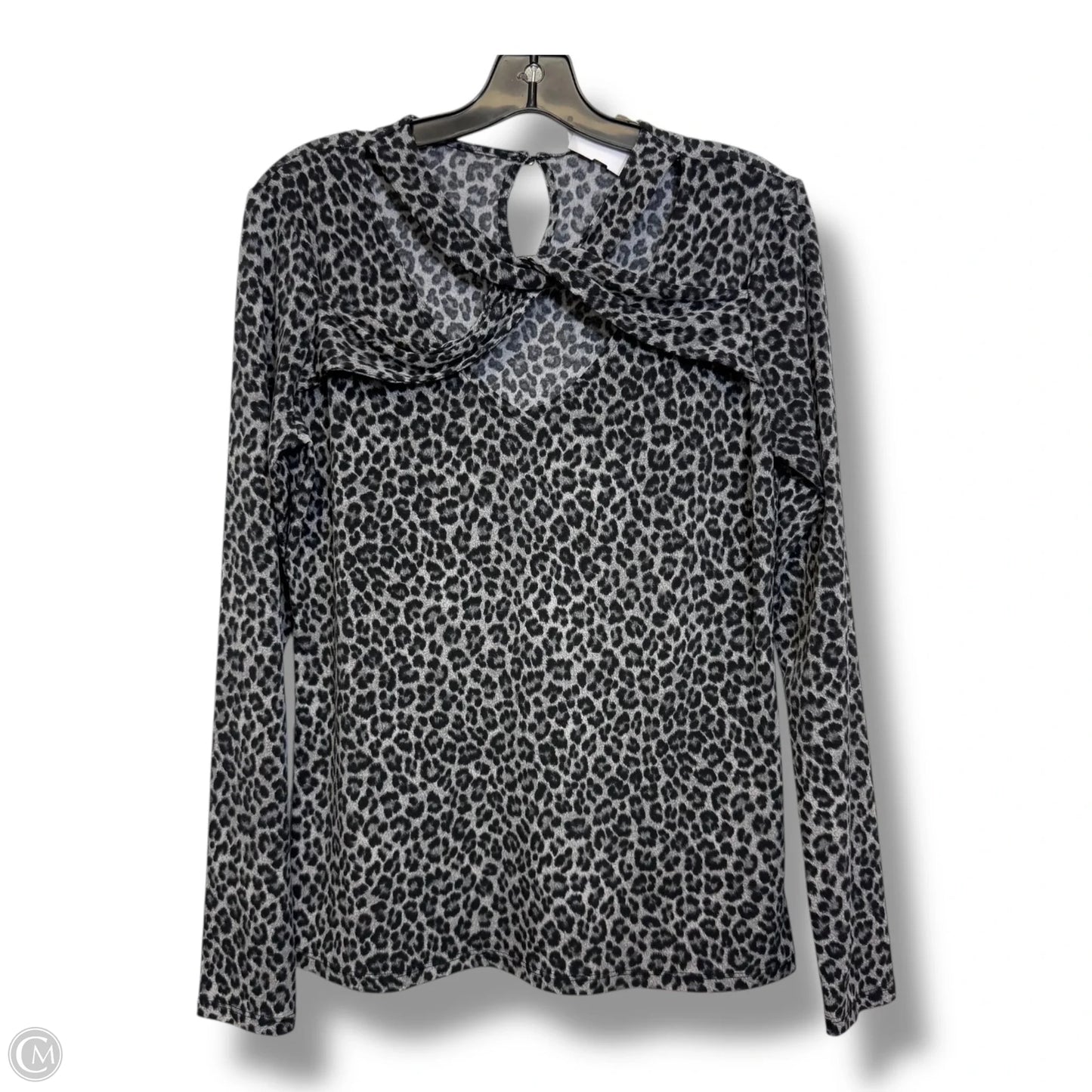 Top Long Sleeve By Michael By Michael Kors In Animal Print, Size: M