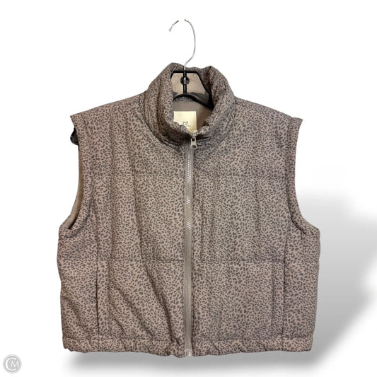 Vest Puffer & Quilted By Thread And Supply In Animal Print, Size: S