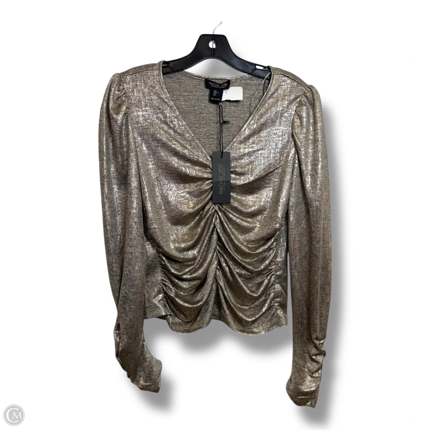 Top Long Sleeve By Rachel Zoe In Gold, Size: L