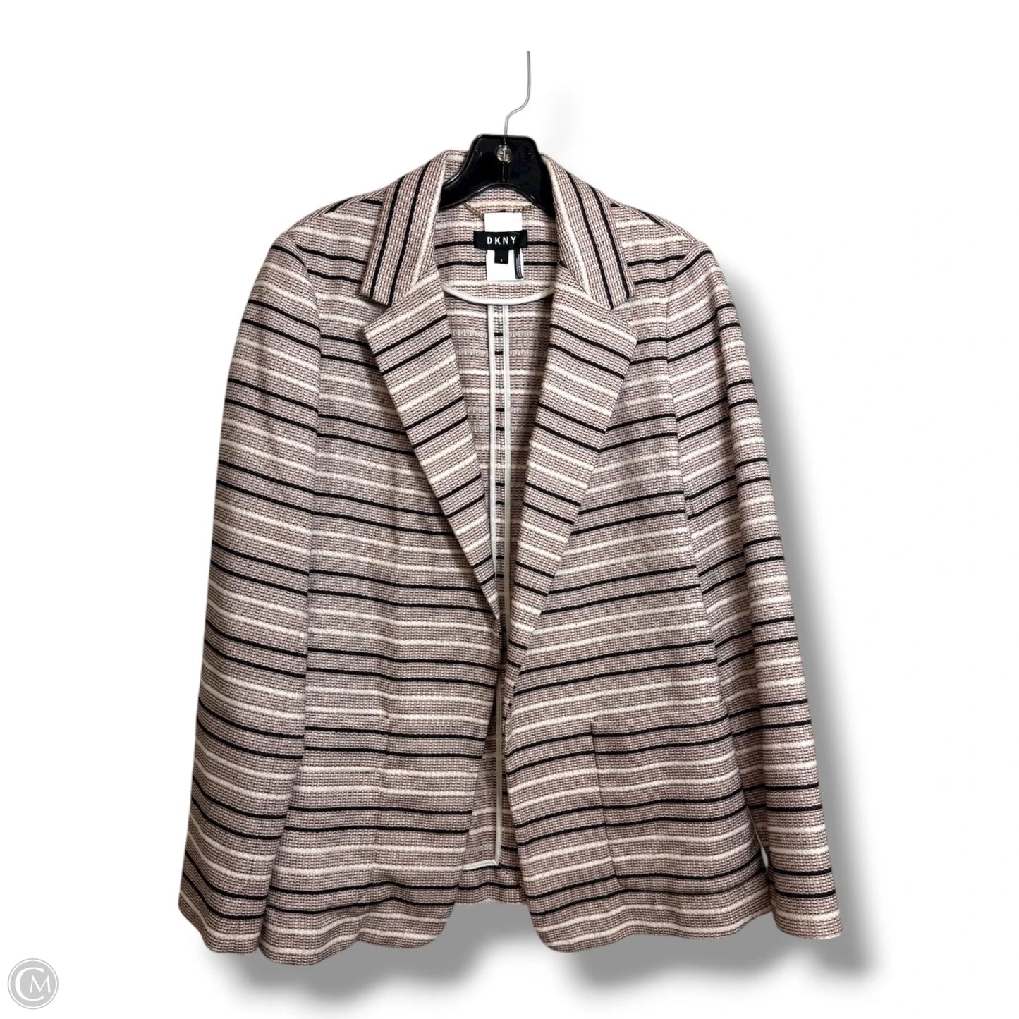 Blazer By Dkny In Striped Pattern, Size: M